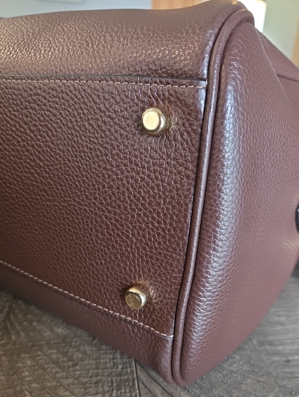 COACH Rowan Satchel in Chocolate Brown with Gold Hardware - Picture 10 of 15